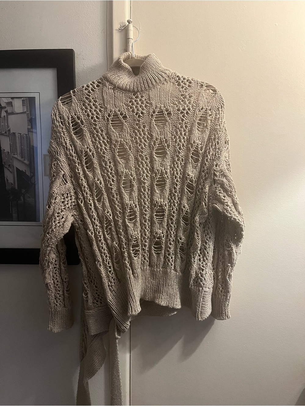 Free People Beach Open Back Wrap Around Sweater
